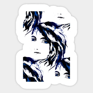 Pop Surrealism Mysteiours Female Figure Sticker